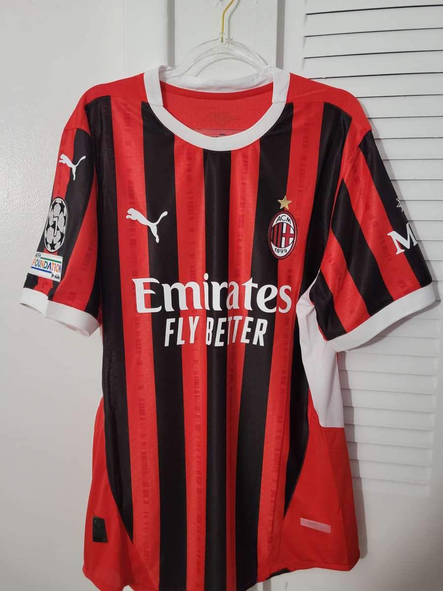 AC Milan Jersey Soccer 2025 Player Version Size M  XL  2XL
