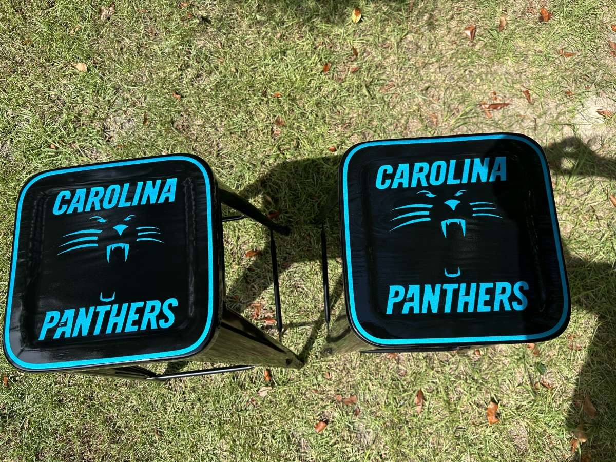 One of a kind Carolina Panthers Bar Stools