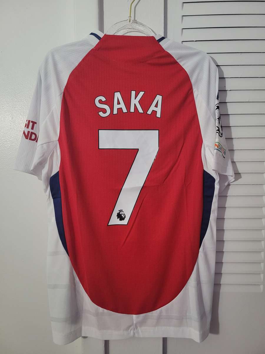 Arsenal Jersey Soccer 2025 Player Version Size M L Saka