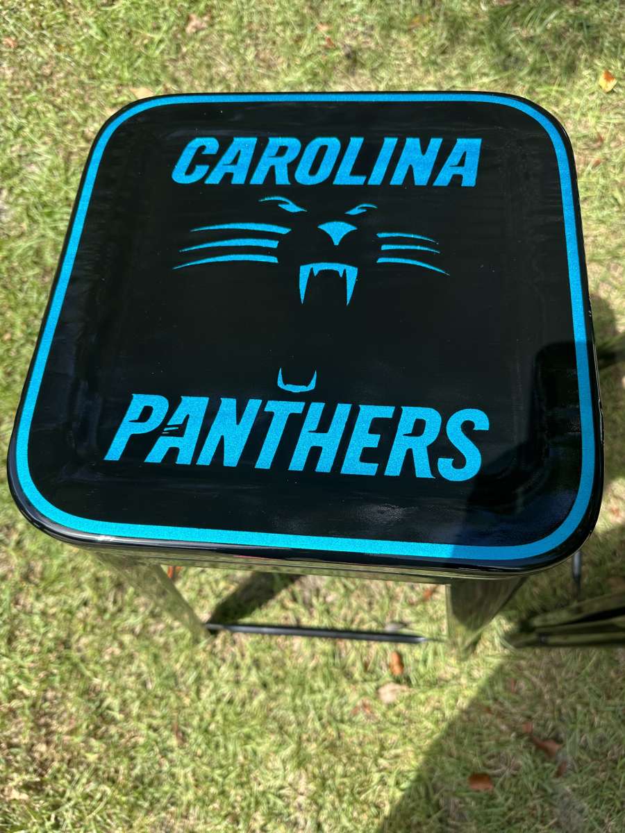 One of a kind Carolina Panthers Bar Stools