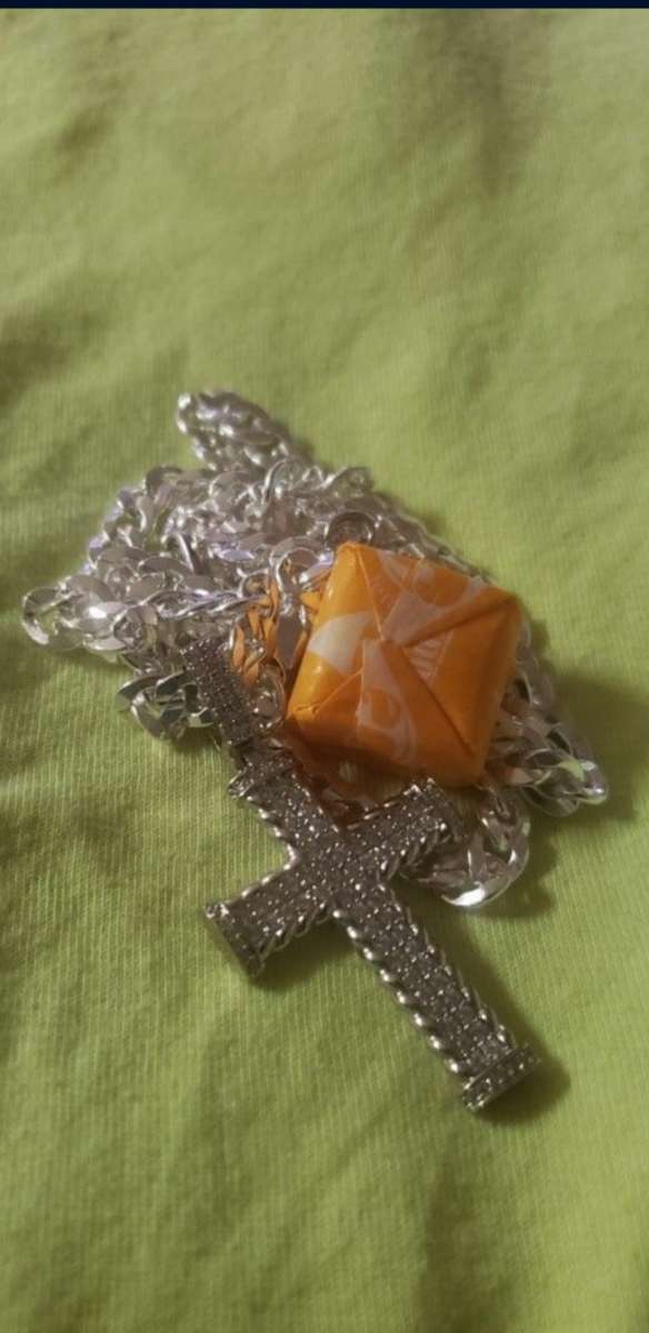 new 5mm stamped 925 Cuban link with cross pendant