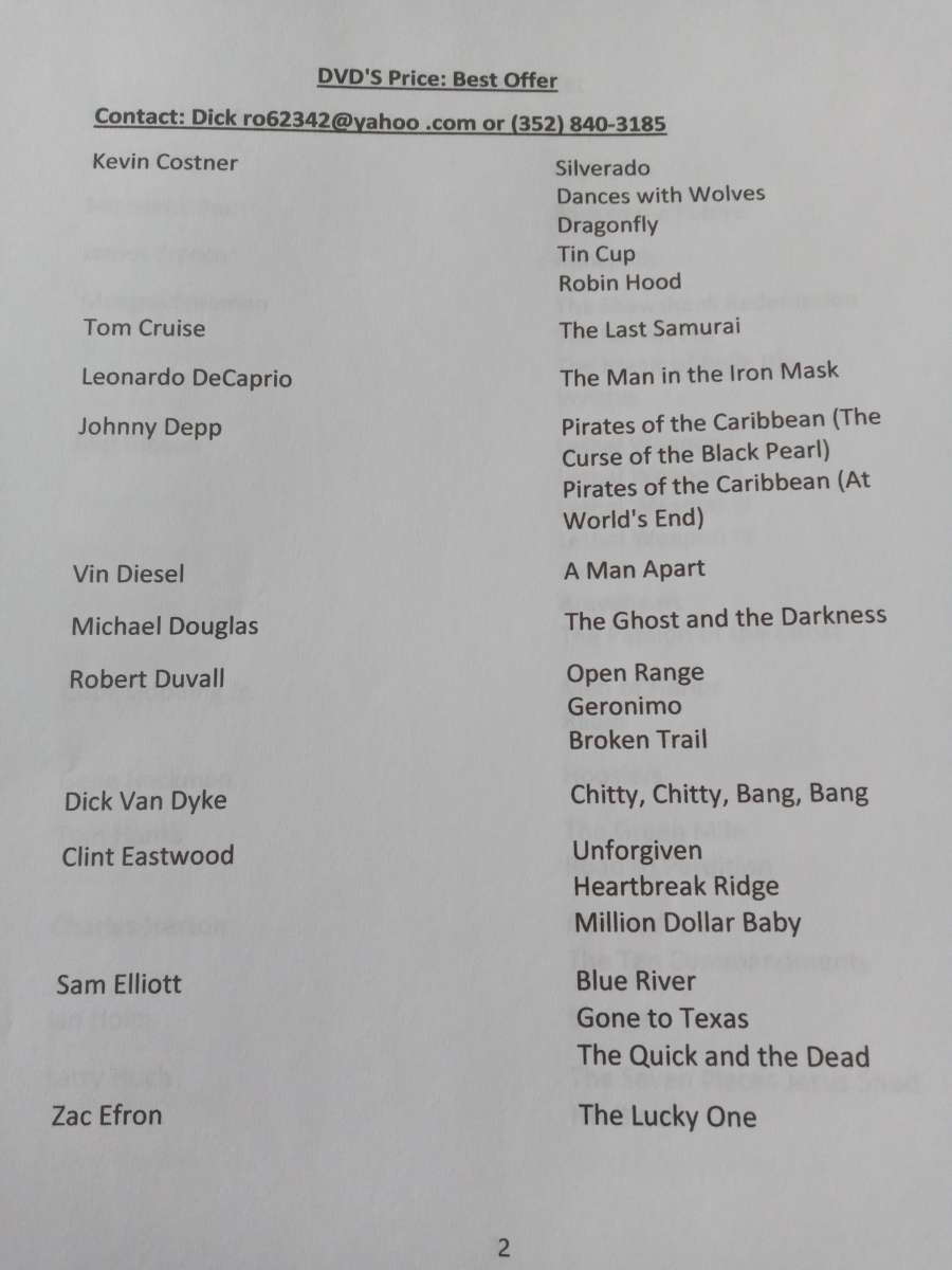 AdditionalVarious DVDs