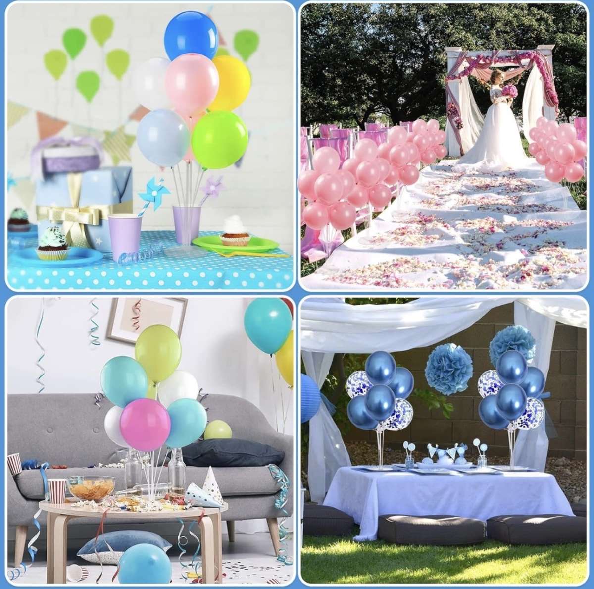 4 Sets Balloon Stand Kits