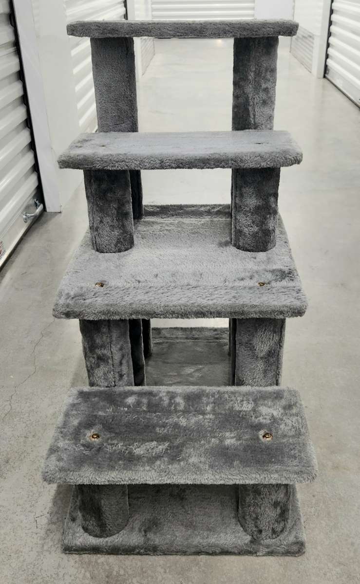 Furhaven Steady Paws 4 Step Pet Stairs for High Beds Sofas