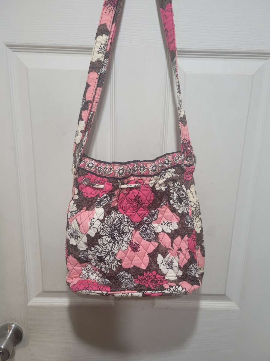 Pink Vera Bradley over the shoulder bag