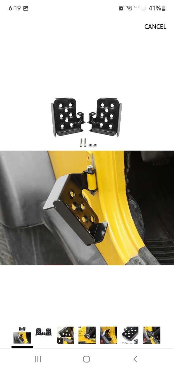 Jeep Front Foot Pegs  Rests For 9706 TJ  RRR Auto