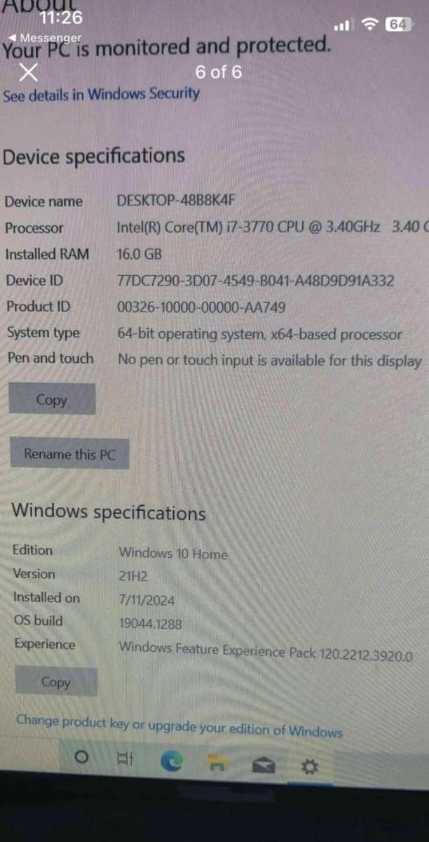 Gaming PC Intel 173770 GTX 970 240GB SSD storage 16GBRAM WiF