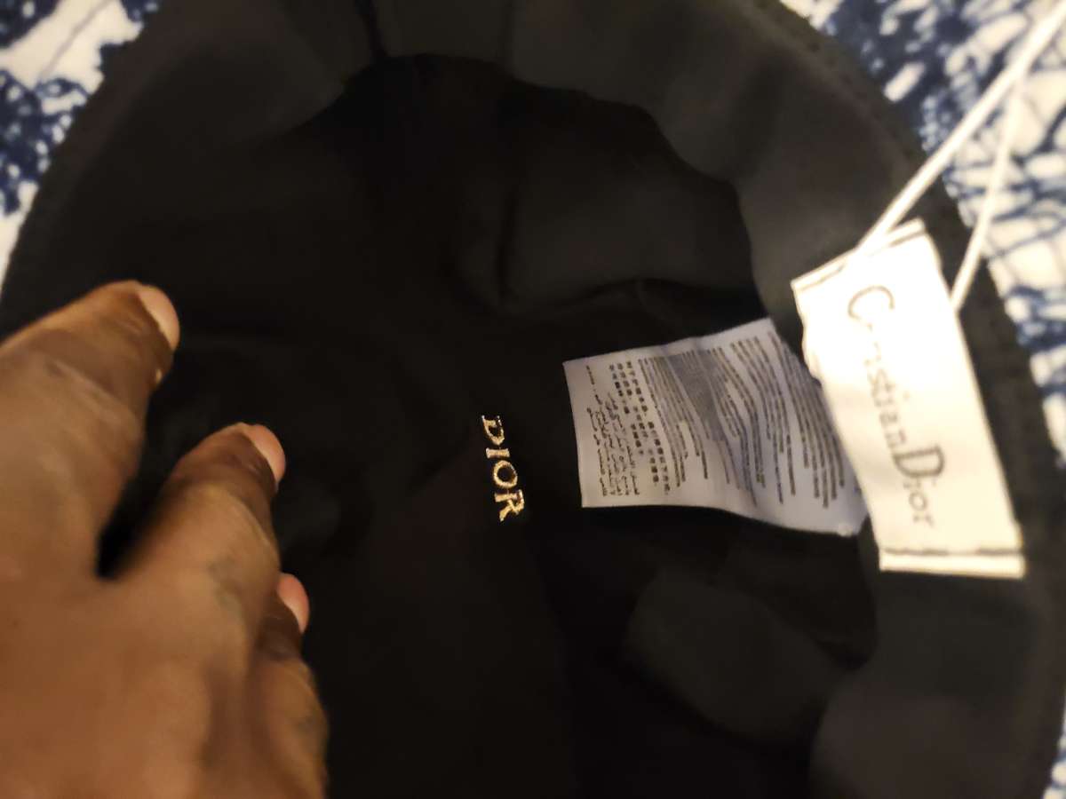 Dior bandana signature logo bucket hat