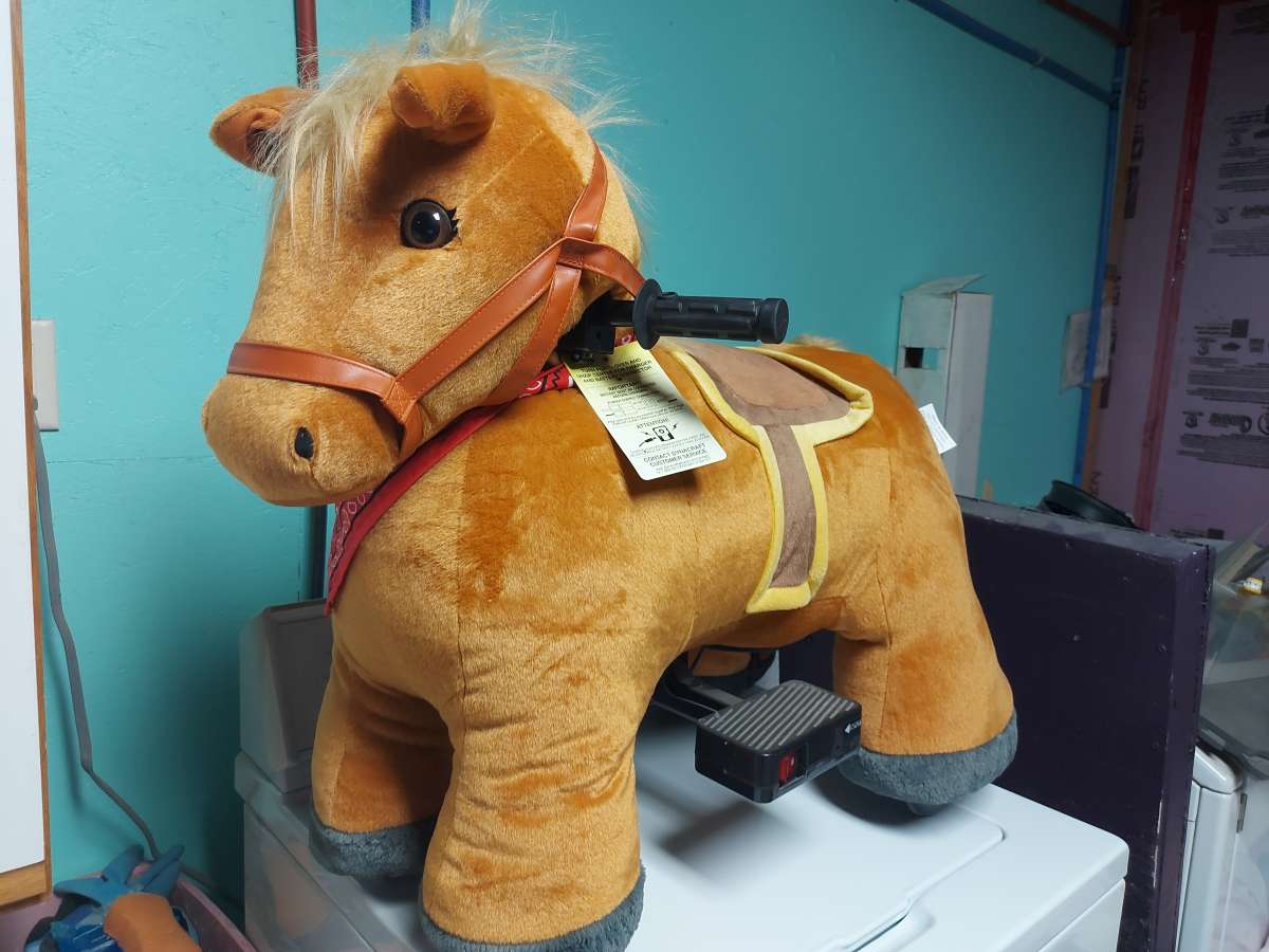 battery operated ride on pony