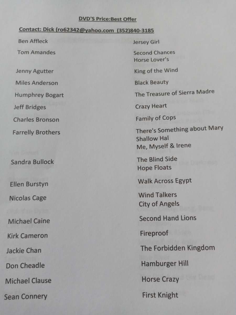 AdditionalVarious DVDs