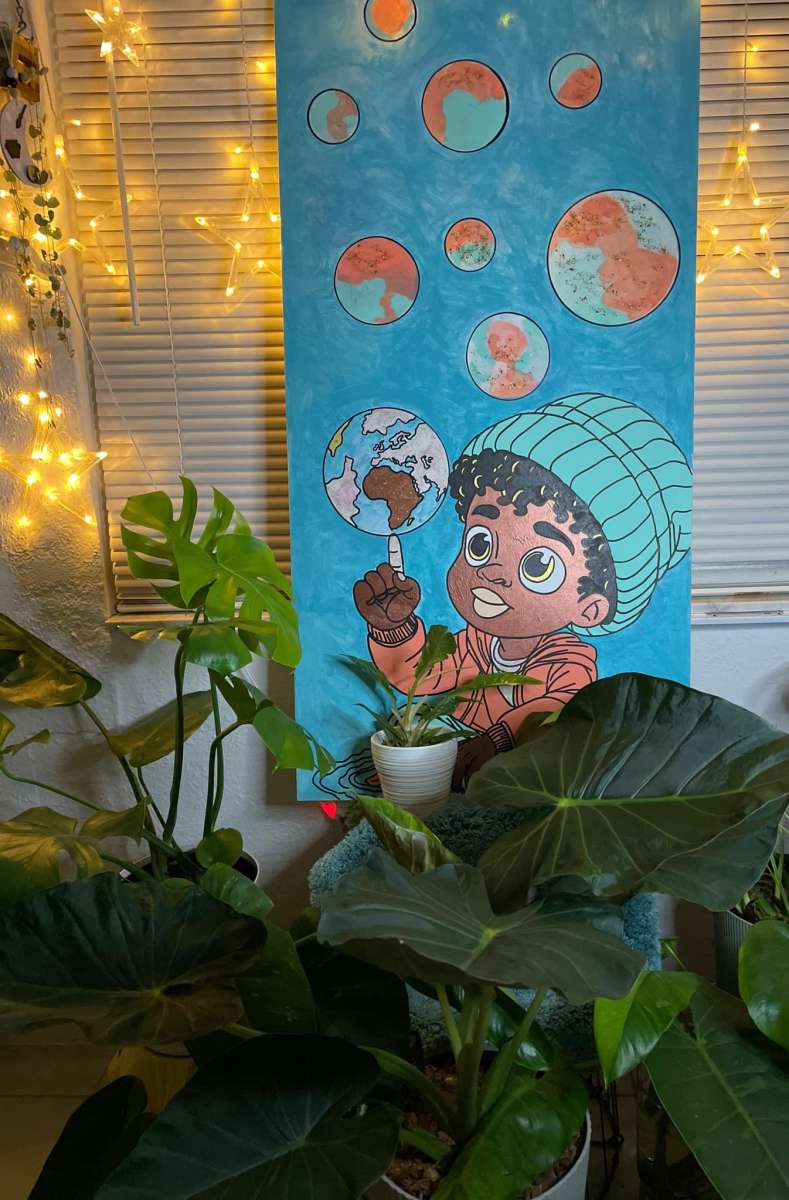 Custom painted 24 x 48 canvas