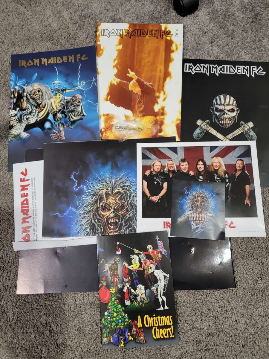 Iron maiden misc fan club items