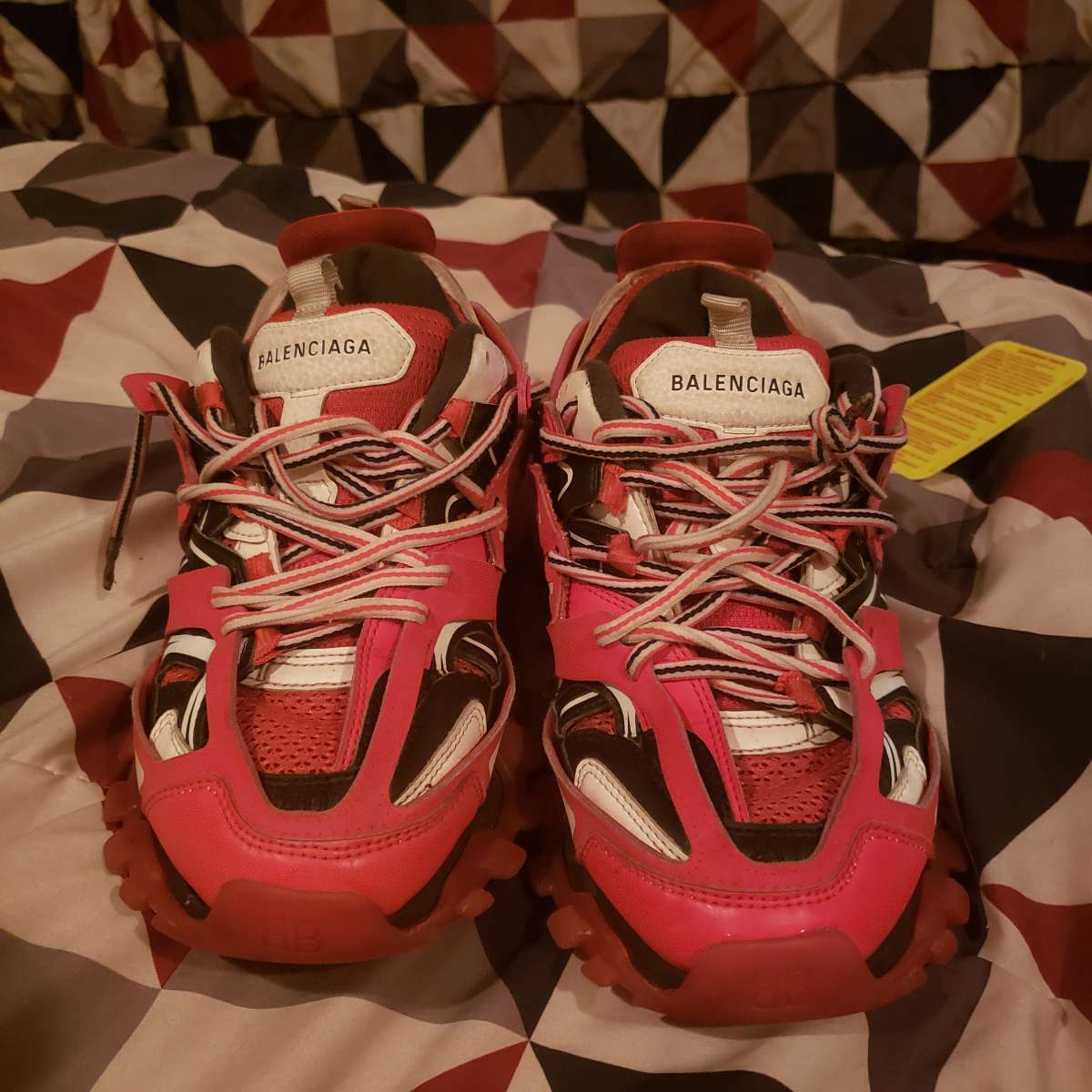 red clear sore Balenciagas