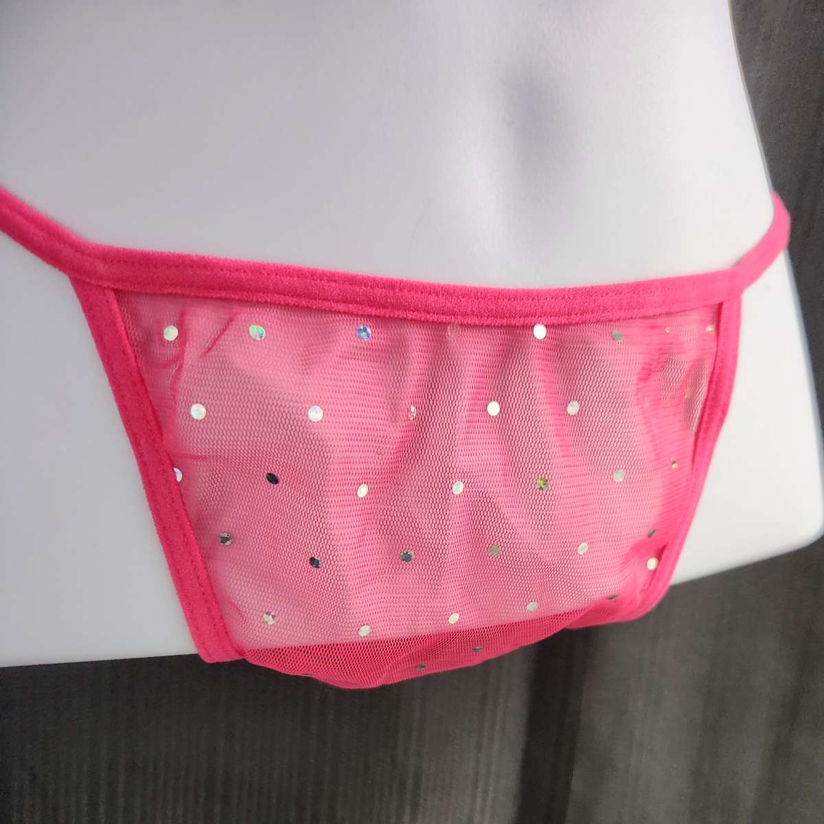 Victorias Secret Hot Pink Sparkle Gartered Babydoll Corset