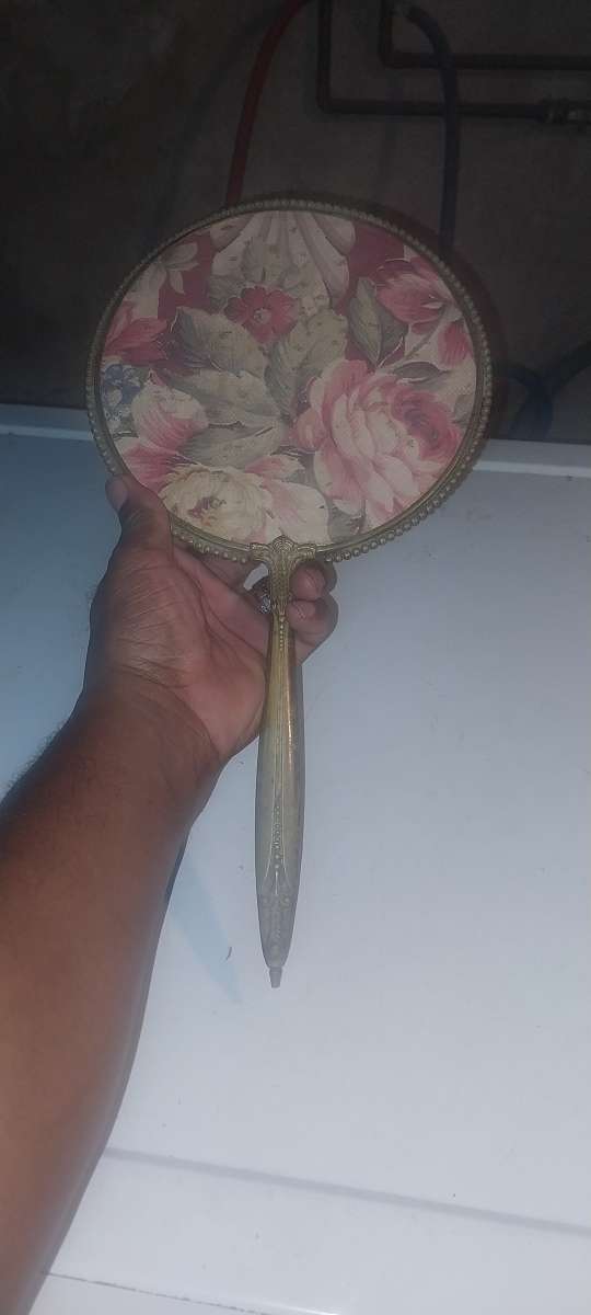 Antique handheld mirror