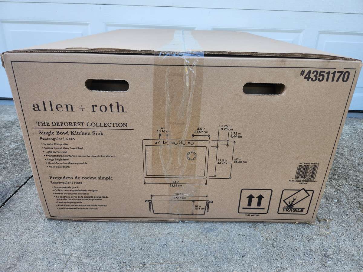 Allen Roth Deforest Collection Kitchen Sink