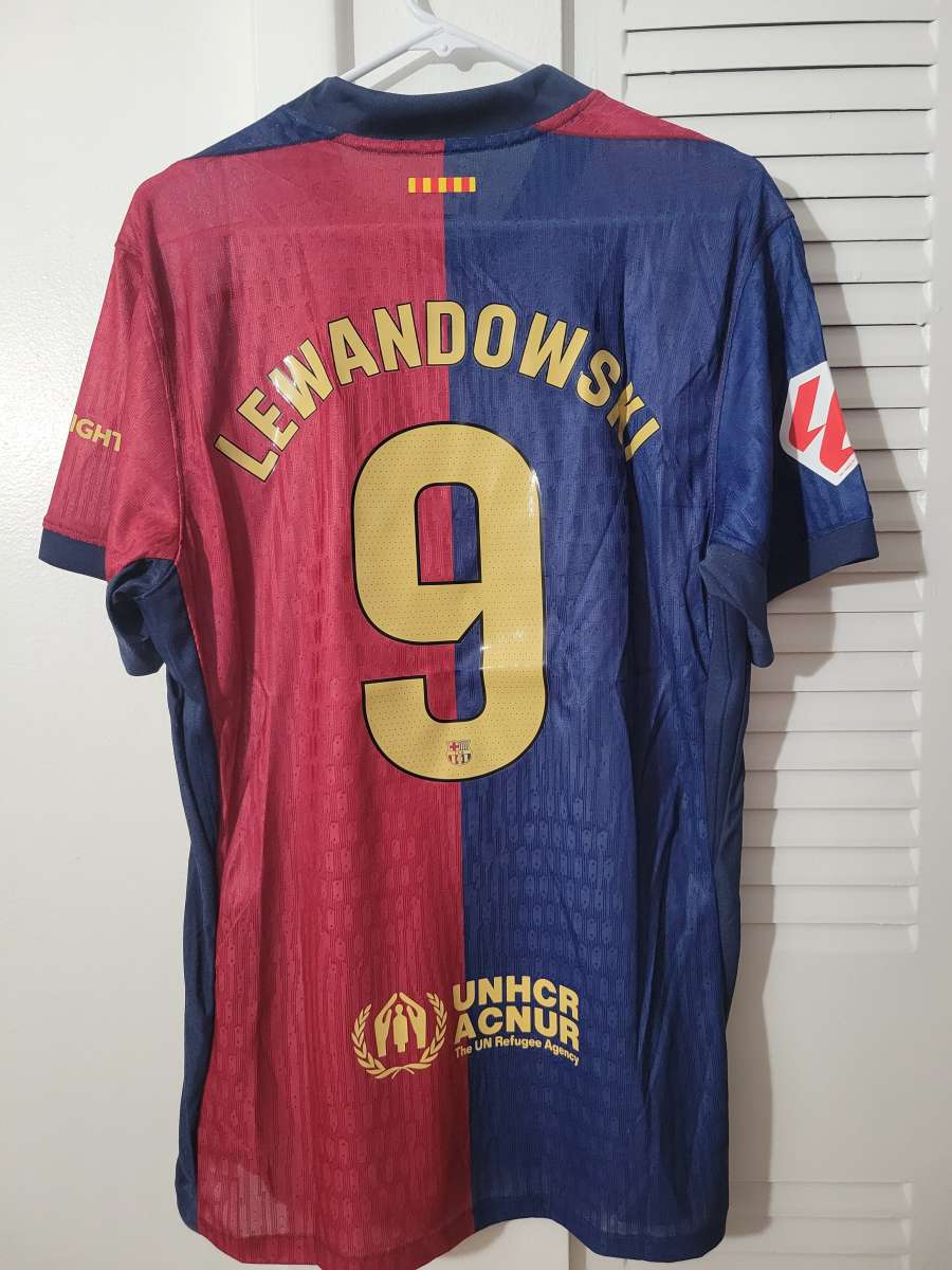 FC Barcelona 2025 Player Version Size L XL 2XL Lewandowski
