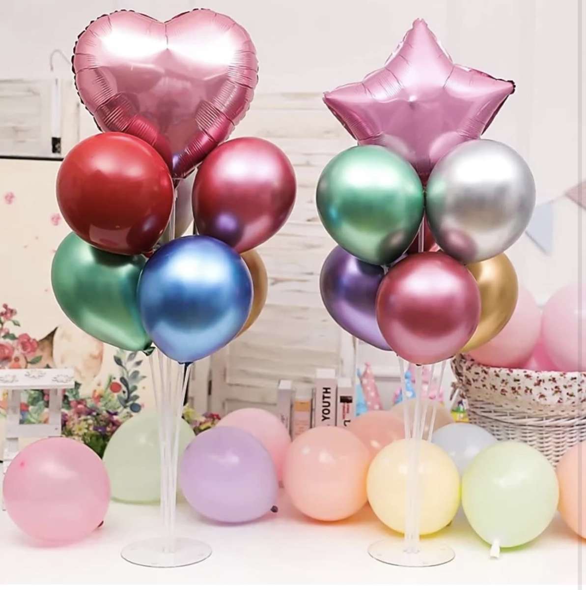 4 Sets Balloon Stand Kits