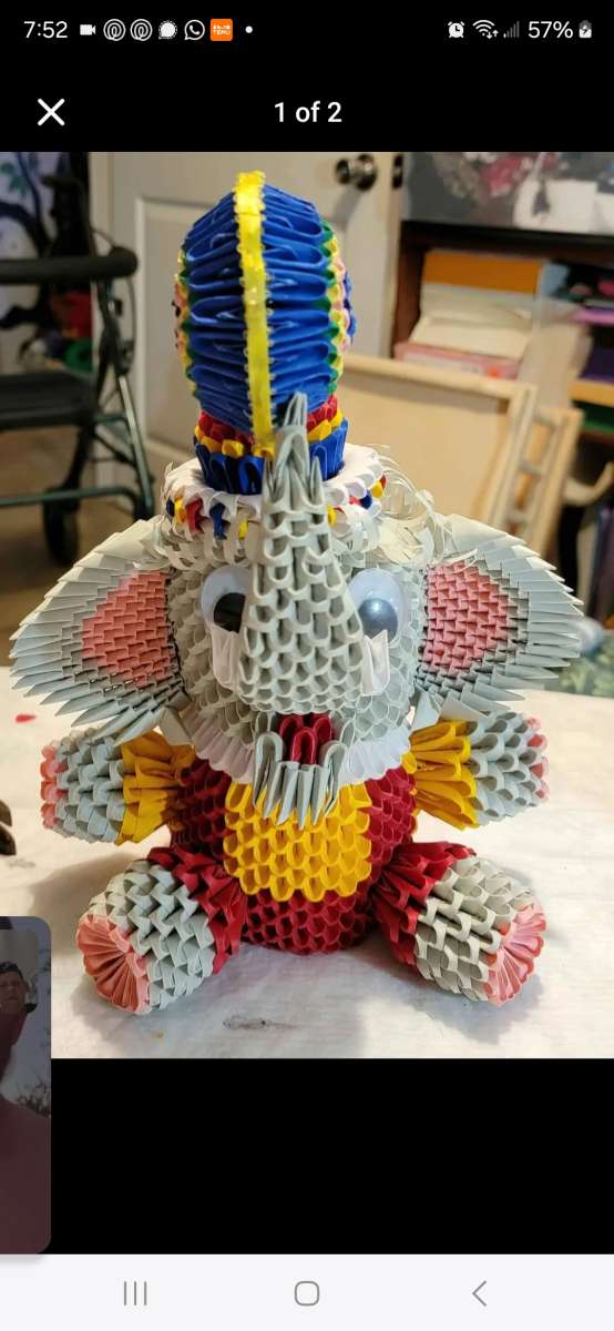 3d origami Elephant