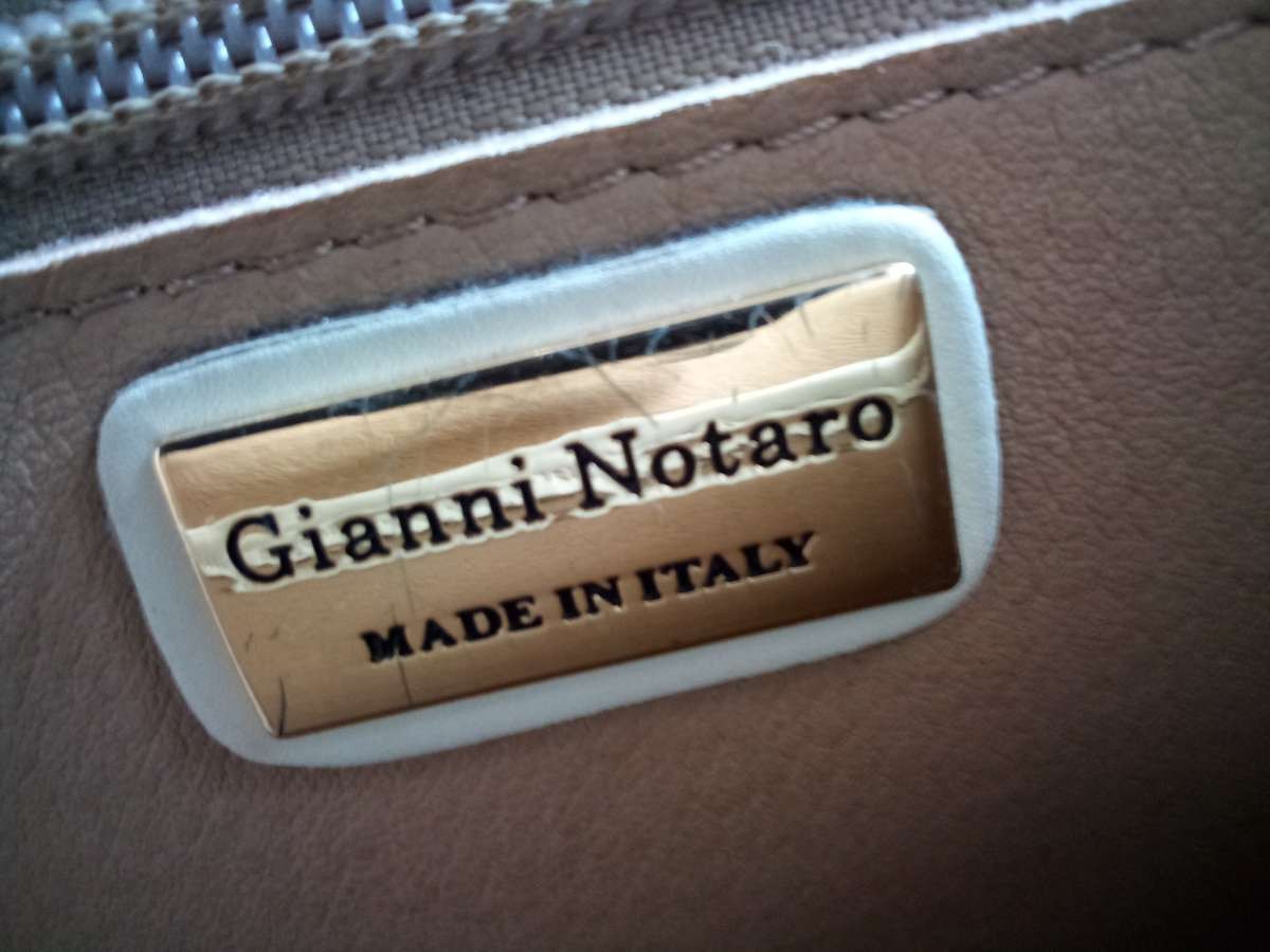 Gianni Notaro White Messanger Bag