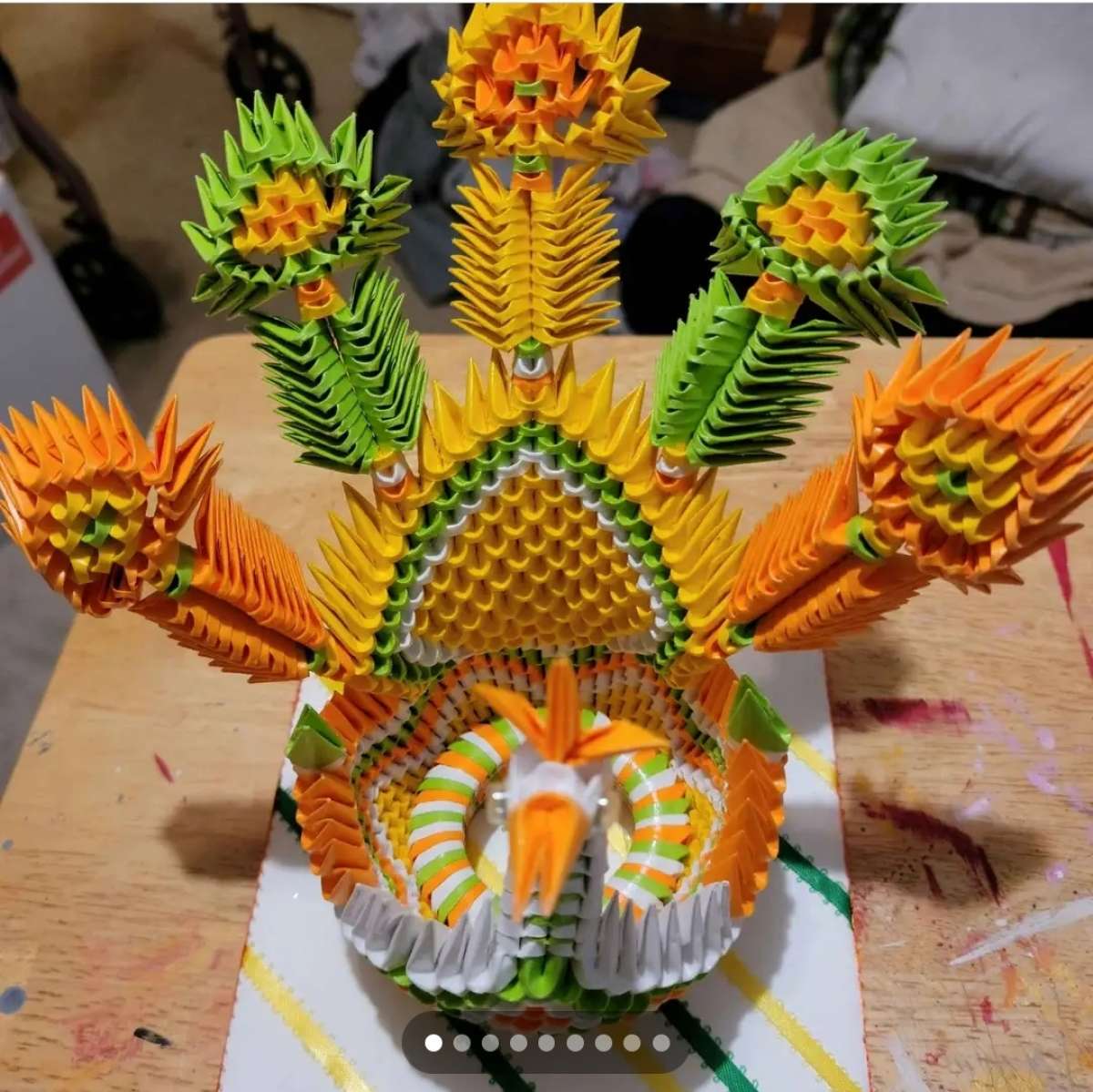 3d origami Fiesta Peacock