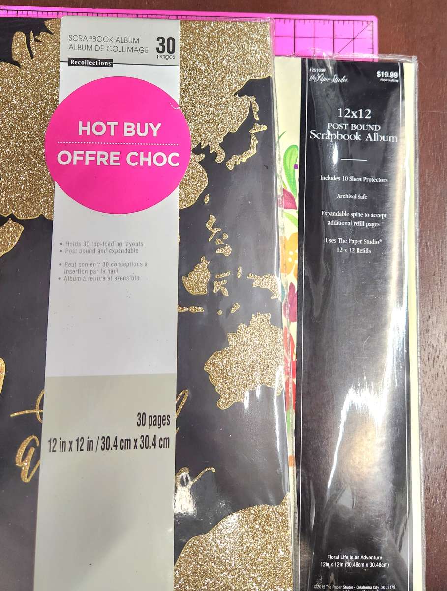 Lot of 3 New 12 x 12 Postbound and Expandable Scrapbooks