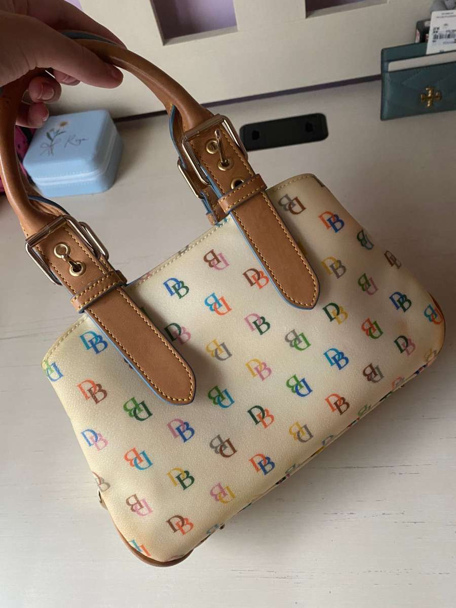 dooney Bourke Small leather multicolor used   mini tote