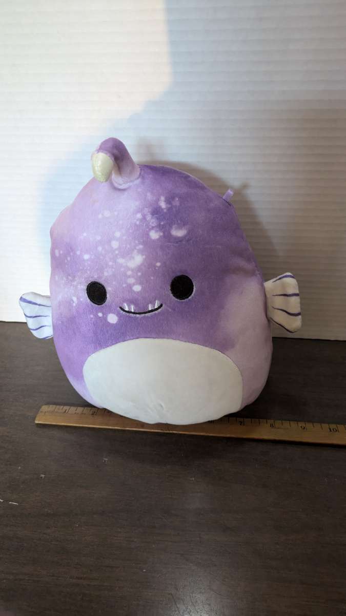 SQUISHMALLOW Easton Anglerfish Plush Purple Tie Dye Lantern