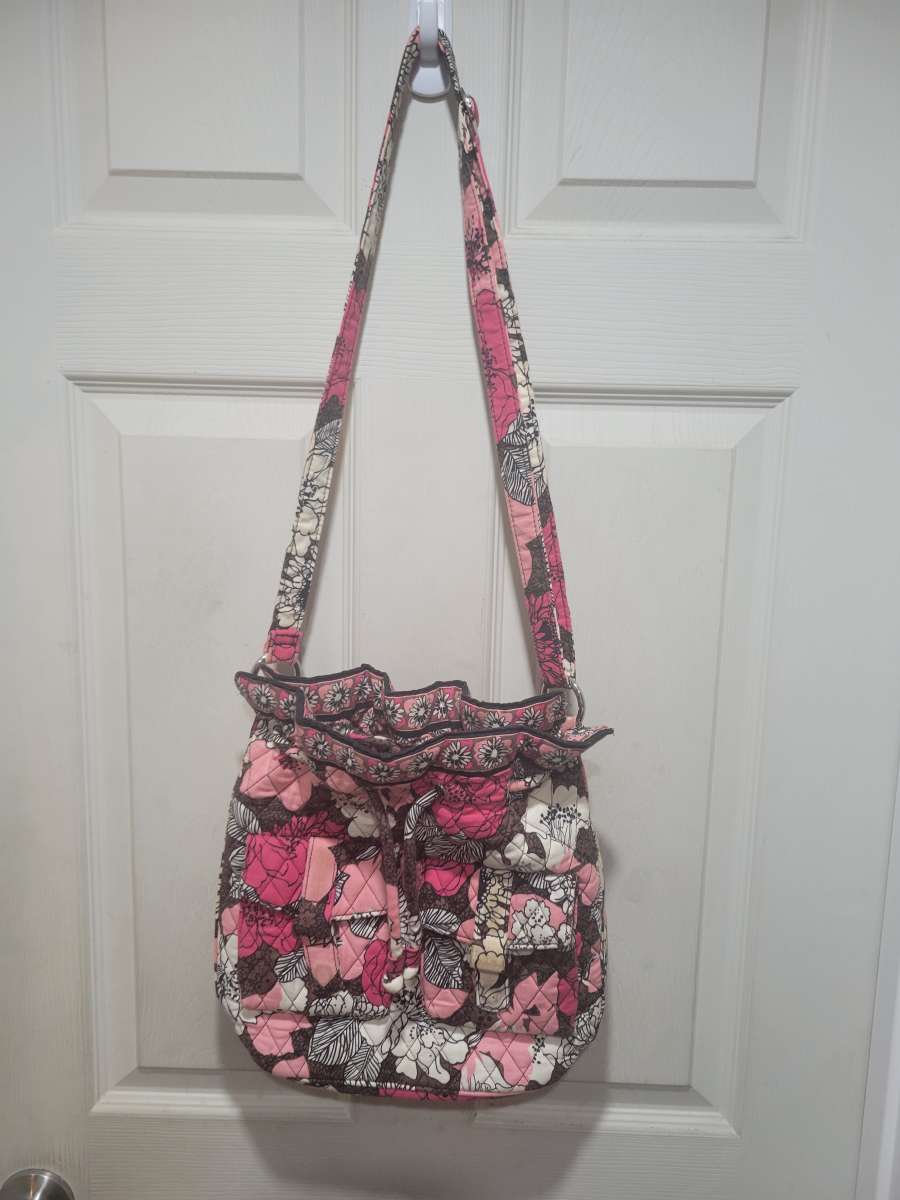 Pink Vera Bradley over the shoulder bag