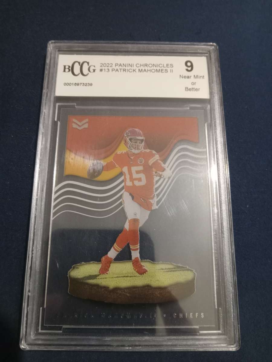 Patrick Mahomes graded 9 sports card