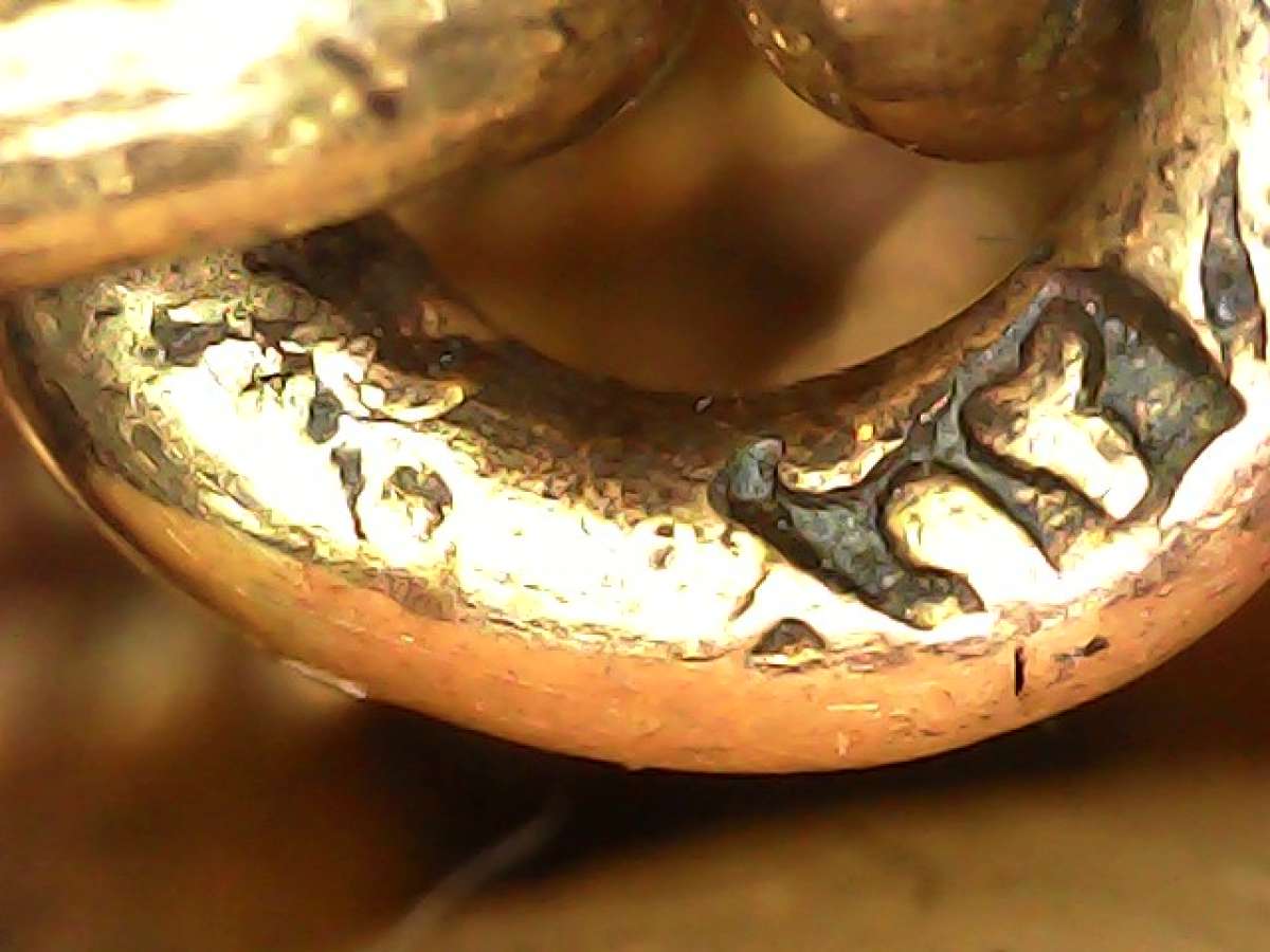 Vintage 12K Solid Rose Gold Egyptian Necklace  Pendant