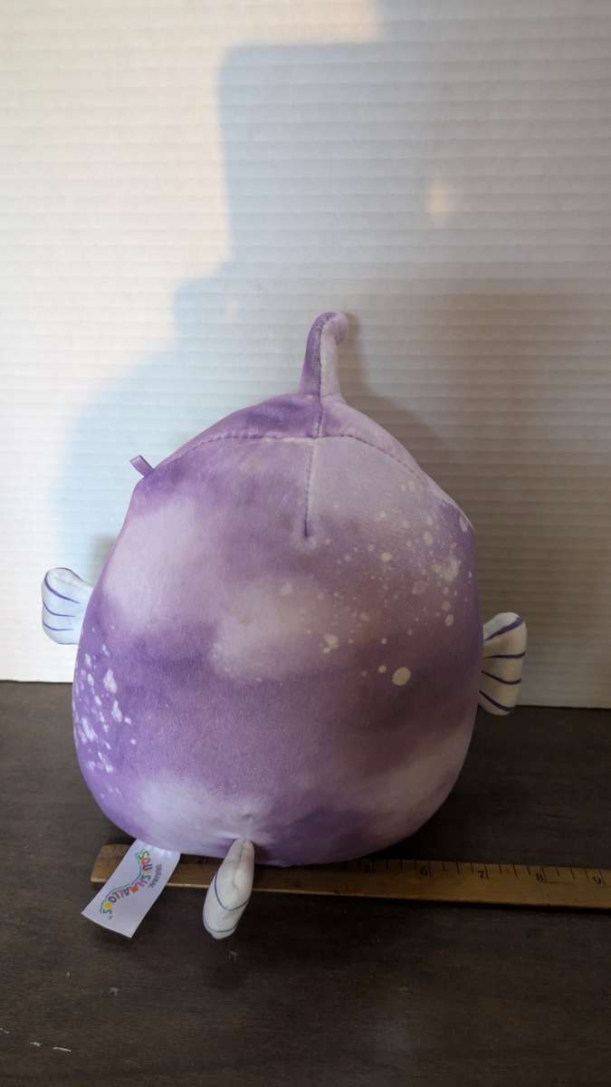 SQUISHMALLOW Easton Anglerfish Plush Purple Tie Dye Lantern