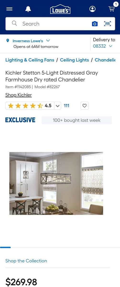 Kichler Stetton 5 Light Linear Pendant