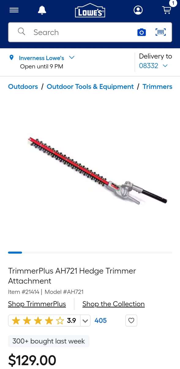 TrimmerPlus Hedge Trimmer Attachment
