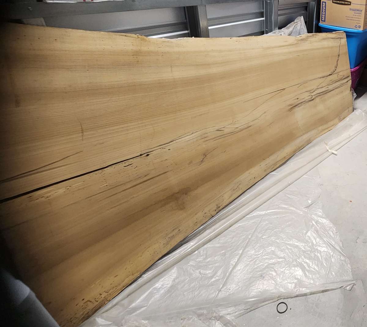 Ohio Red Oak Live Edge Wood Slab 38W x 97L x 2 Thick