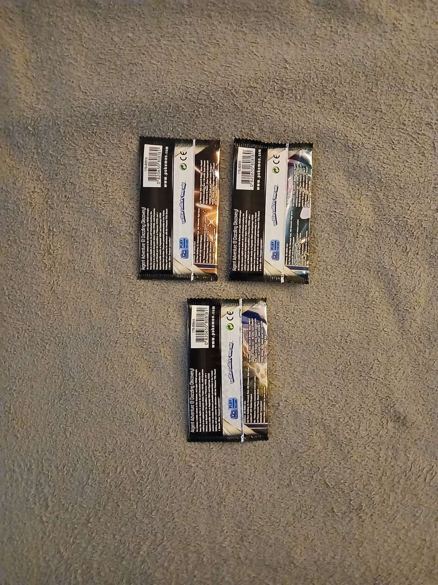 3 Pokemon Trading Cards Booster Packs 2024