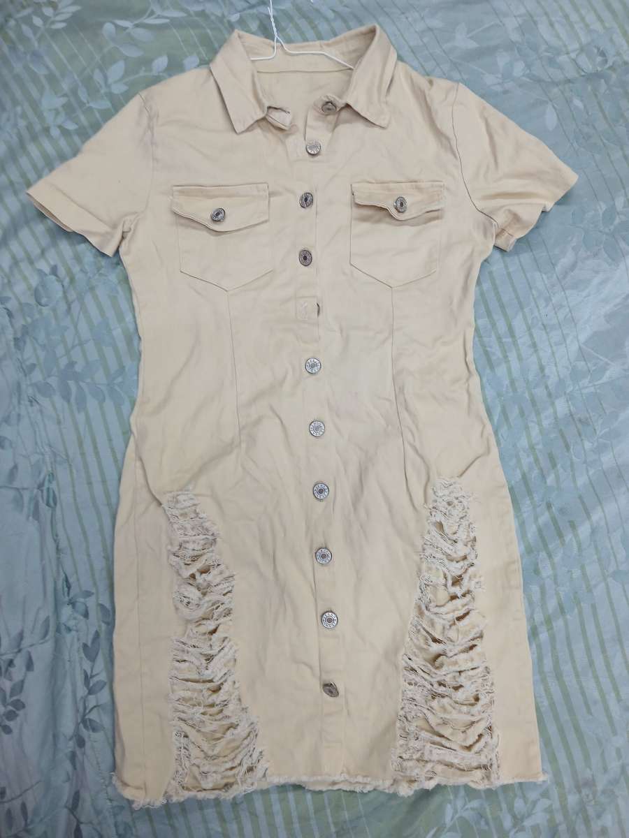 1 piece shirt shirt with factory rips