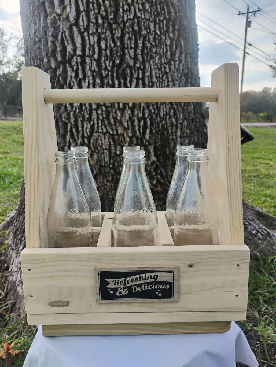 Wooden 6 Pack Soda Bottle Carrier