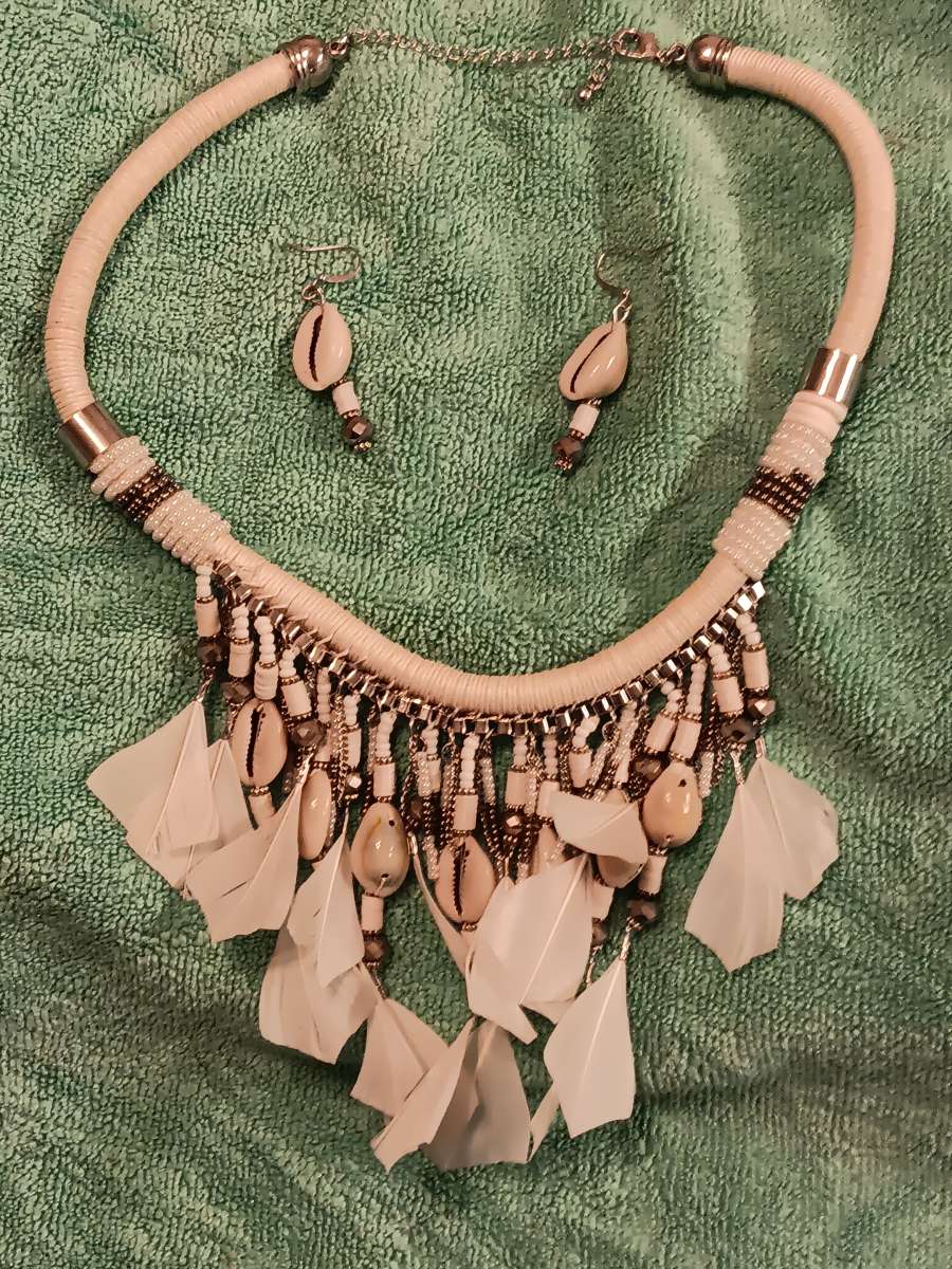 Shell Necklace and Earring Set