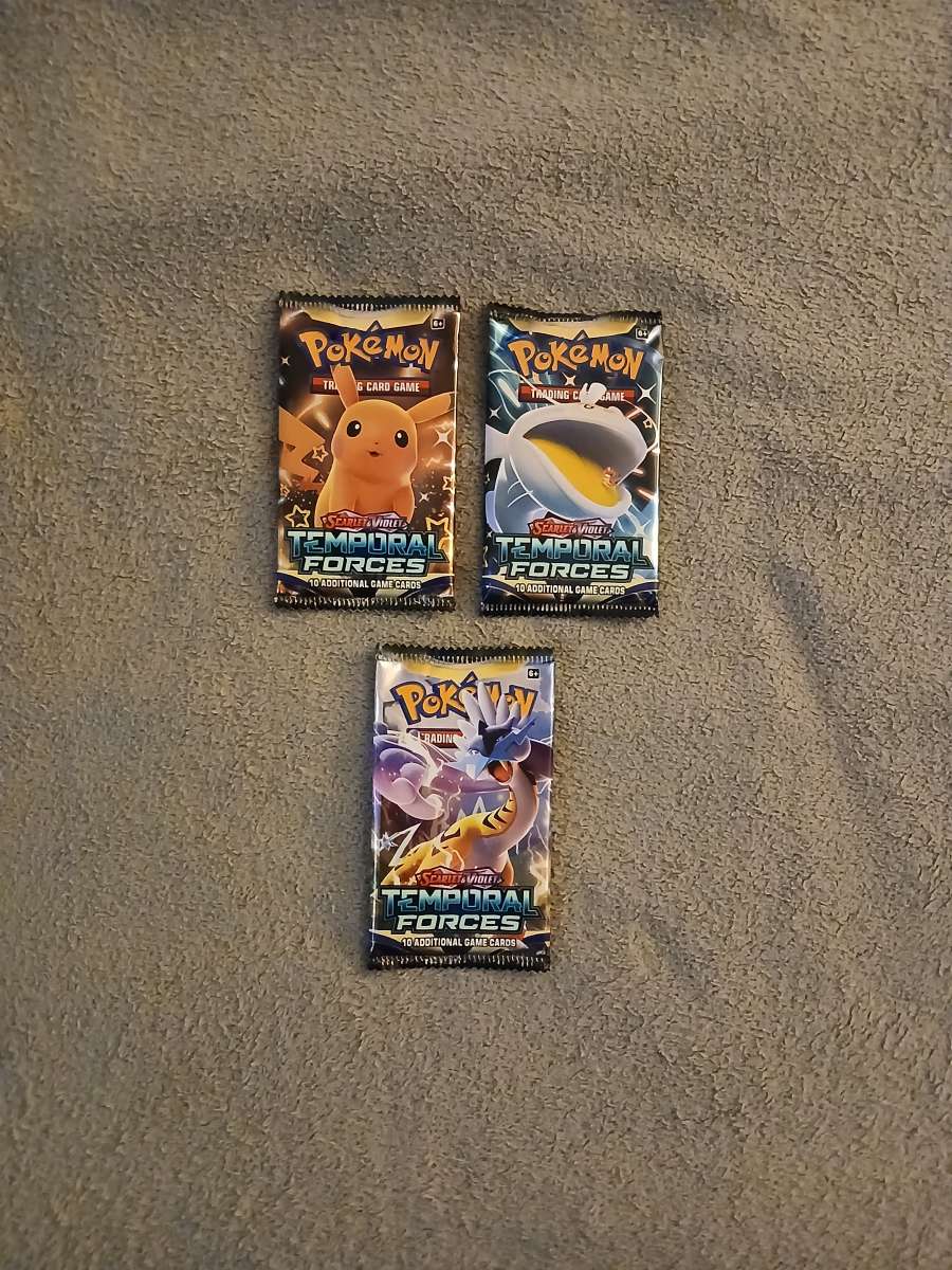 3 Pokemon Trading Cards Booster Packs 2024