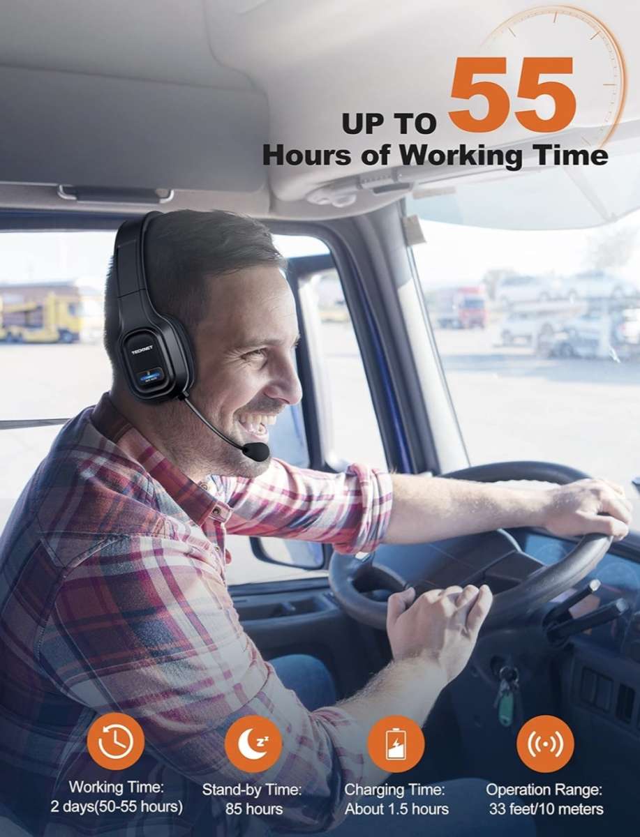 TECKNET Trucker Bluetooth Headphones