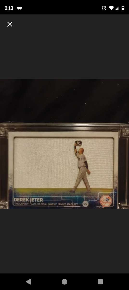 Derek Jeter Last Game Worn Pants Swatch Baseball Card