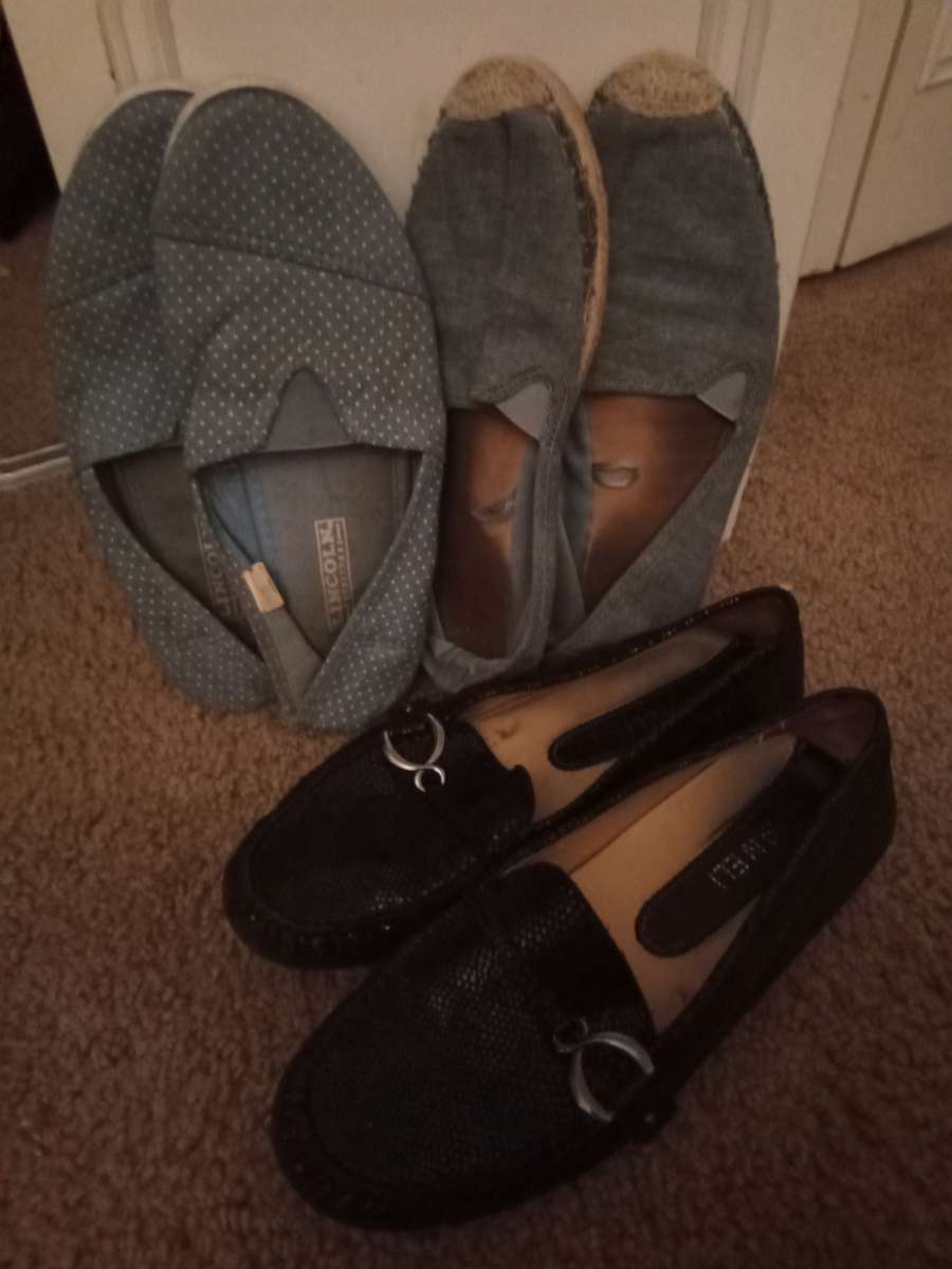 blue jacket and shoes