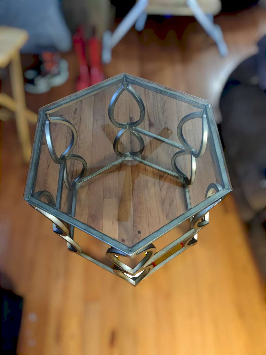 Glass Metal Center Table
