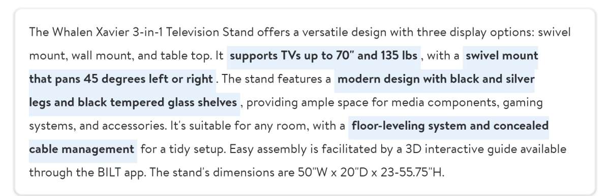 Whalen Xavier 3in1 TV Stand