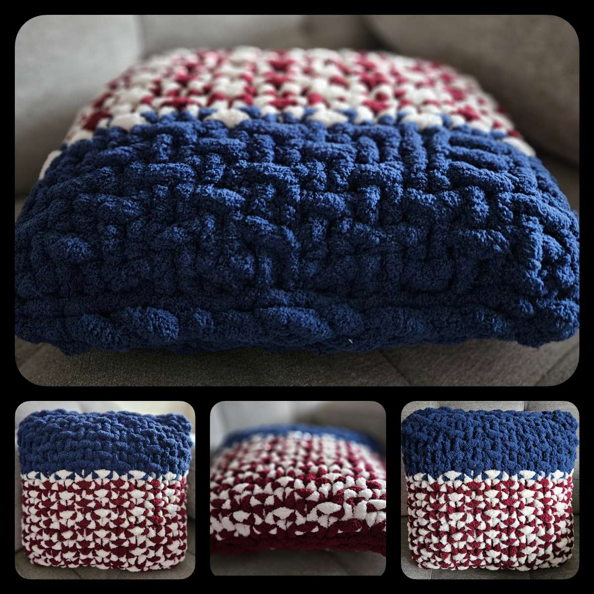 Red White and Blue Throw Pillow