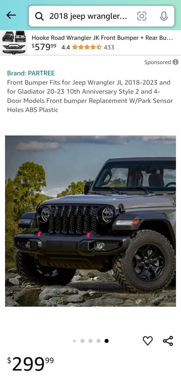 Jeep Wrangler Front Bumper