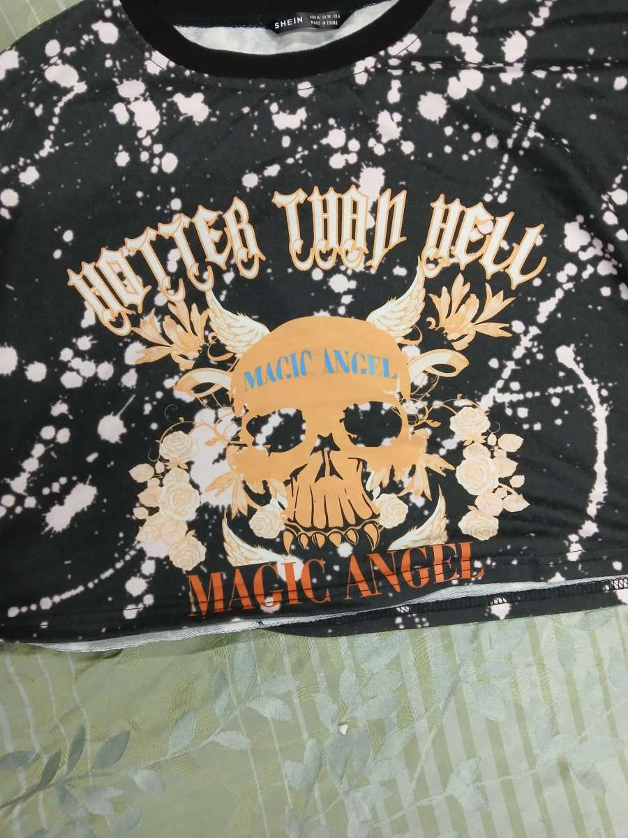 Shein long sleeve belly cut off