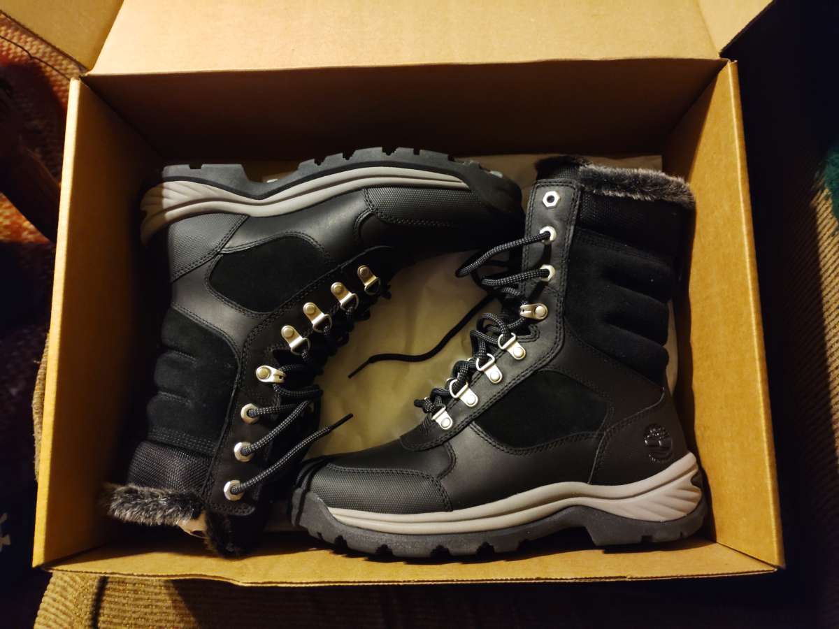 timberland faux fur leather winter boots