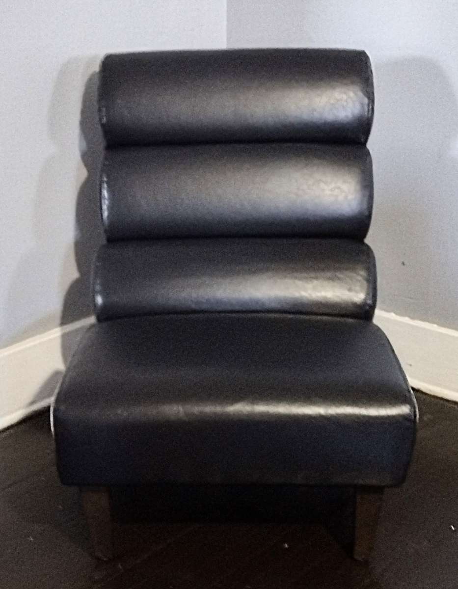 Black Faux LeatherAccent Chair NEW